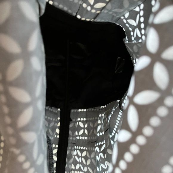 WHITE HOUSE BLACK MARKET GEOMETRIC PRINT V NECK SLEEVELESS DRESS WOMENS … - Picture 4 of 8